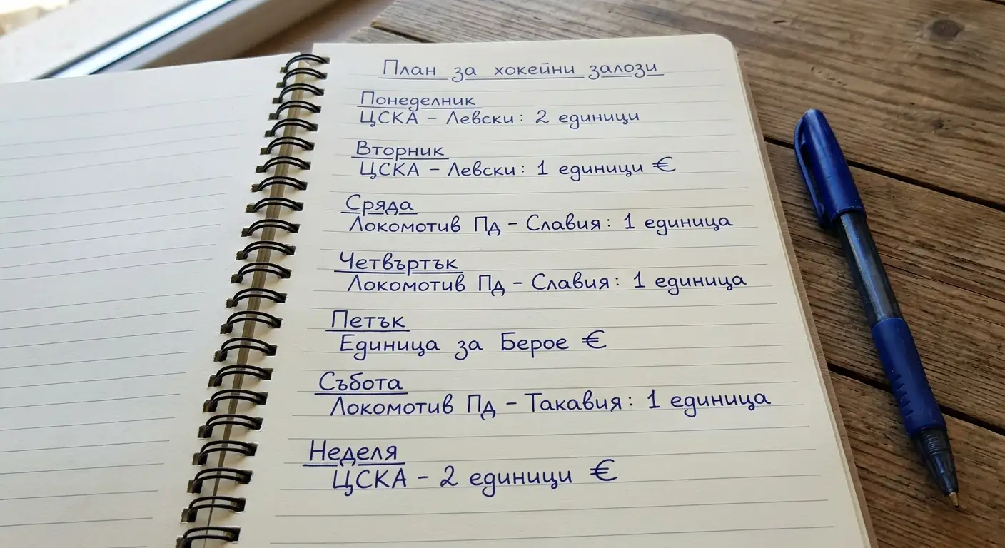 Планиране на седмица хокейни залози по примера за сто единици банкрол
