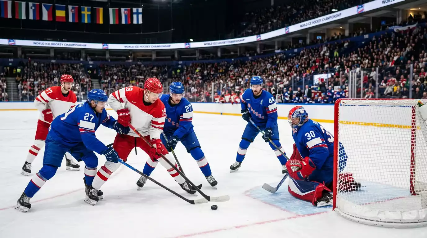 Мач от световното първенство на IIHF, организирано по дивизии и нива