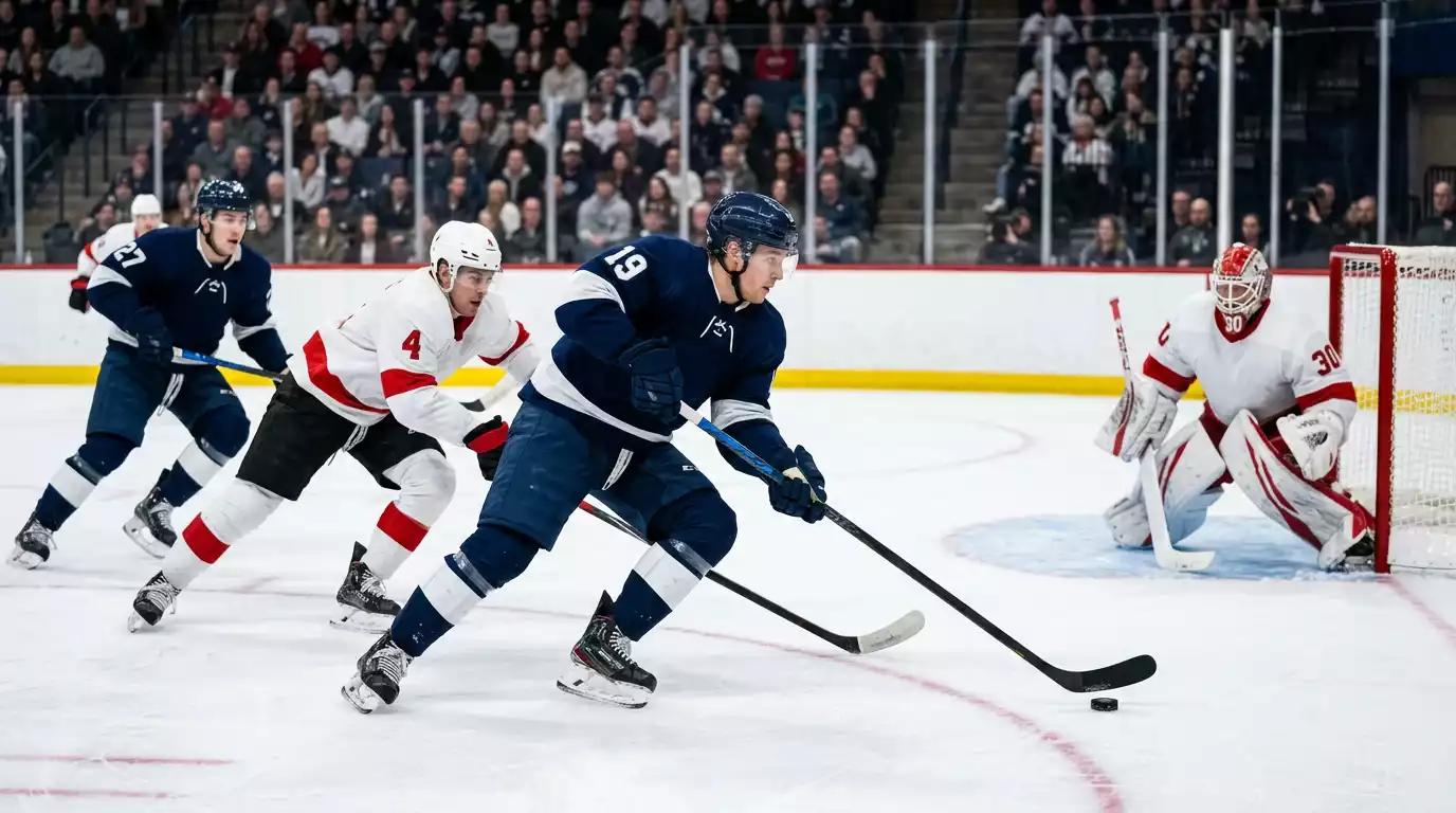 Високо темпо в мач от NHL с чести атаки и удари към двете врати
